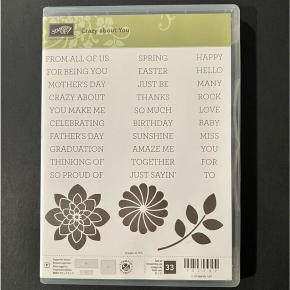 Stampin’Up Crazy About You Stamp Set 33 Stamps - Picture 1 of 5